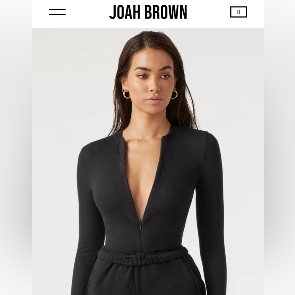 nwt Joah Brown long sleeve ribbed top